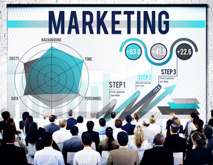 Wall Mural - Marketing Planning Strategy Vision Advertisement Concept