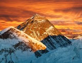 Fototapeta Góry - Evening view of Mount Everest from Kala Patthar