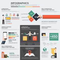 Wall Mural - business infographics elements