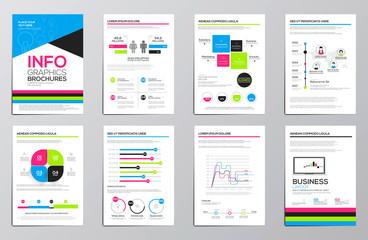 Wall Mural - business infographics elements for corporate brochures