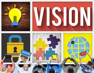 Wall Mural - Vision Target Mission Motivation Goals Concept