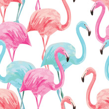 Flamingo Watercolor Pattern