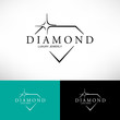 © elinka_art - Icon with Stylized Diamond.  Vector Logo.