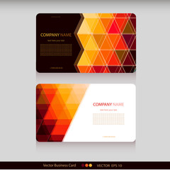 Wall Mural - Set of abstract geometric business cards.