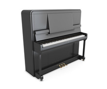 Black Upright Piano