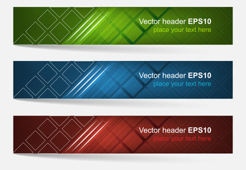 Poster - web header, set of vector banner. editable design for your web presentation.