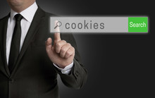 Cookies Internet Browser Is Operated By Businessman