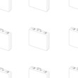 Isometric Briefcase linear seamless pattern