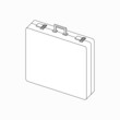 Linear isometric vector illustration of briefcase
