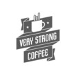 Retro Vintage Coffee Logo with cup and Typography