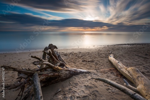Obraz w ramie Rocky Baltic sea shore