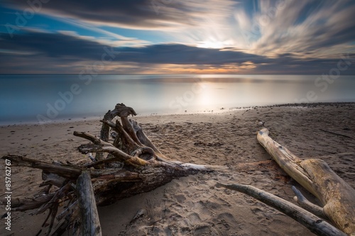 Naklejka - mata magnetyczna na lodówkę Rocky Baltic sea shore