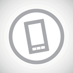 Poster - Grey smartphone sign icon