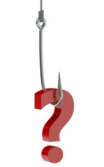 Poster - fishing hook with question mark