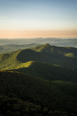 Wall Mural - Warm Blue Ridge Mountain Sunrise