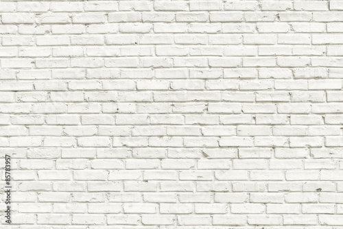 Plakat na zamówienie White brick wall background