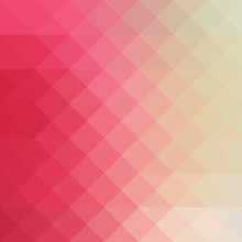 Pink Beige Cream Triangular Polygon Pattern Background