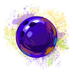 Wall Mural - Bowling Ball
All elements are in separate layers and grouped.
