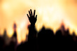 © aradaphotography - christian music concert with raised hand