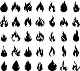 Fototapeta Pokój dzieciecy - collections of fire symbol for you design
