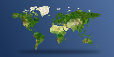  Weltkarte aus Polygonen