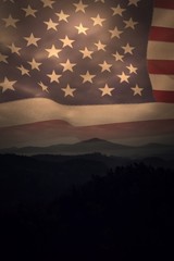 Poster - Composite image of united states of america flag