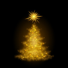 Wall Mural - Christmas Tree, vector