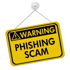 Wall Mural - Phishing Scam Warning Sign