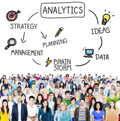 Canvas Print - Analytics Ideas Strategy Brainstorm Information Concept