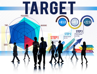 Wall Mural - Target Achievement Goal Success Aspiration Concept