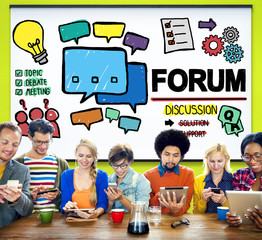 Sticker - Forum Chat Message Discuss Talk Topic Concept