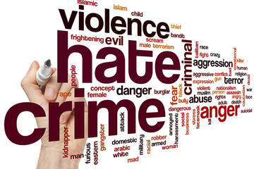 Hate crime word cloud