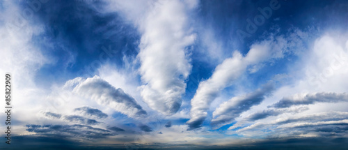 Obraz w ramie Sky panorama with fantastic clouds