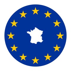 Poster - France dans un drapeau européen