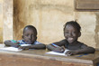 Cute Little Children Learning with Pens Paper in Mali, Africa