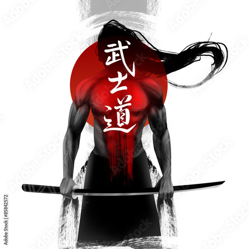 Samurai 1 Bushido - Japanese word for the way of the samurai life Wallpaper Mural