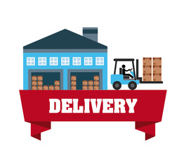 Wall Mural - delivery service 