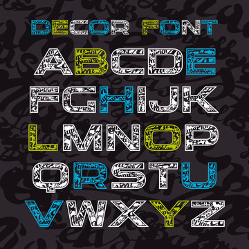 Sans serif decorative font