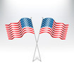 © Makkuro_GL - Wavy USA national flags on grayscale background