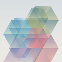 Wall Mural - Abstract geometric background, modern triangular design