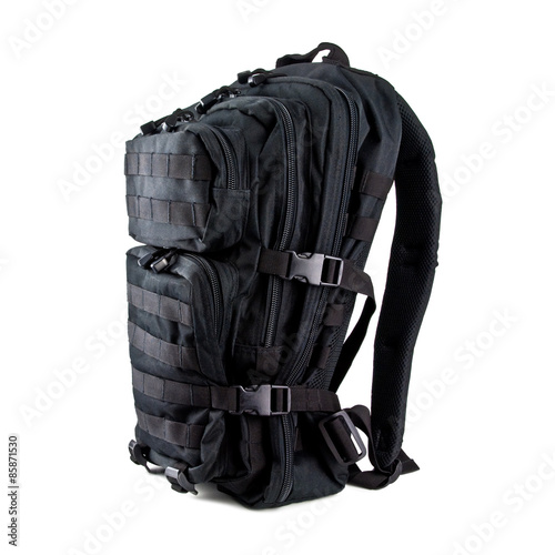 Fotografía Tactical Backpack isolated on white background