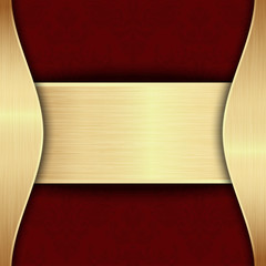 Wall Mural - Gold and red template