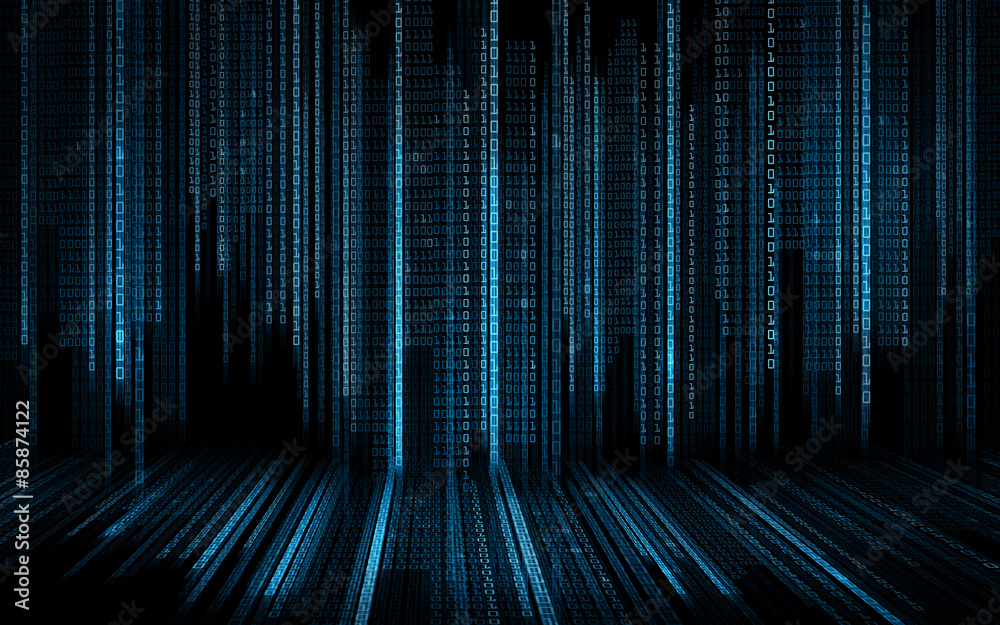 black blue binary system code background Stock Illustration | Adobe Stock