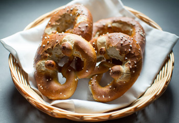 4 Brezn/Pretzels in a basket 2