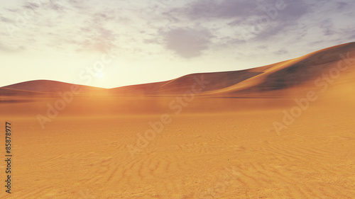 Desert sunset or surise