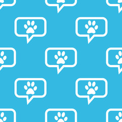 Wall Mural - Paw message pattern