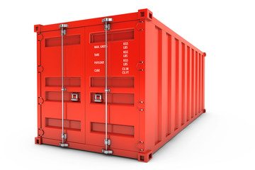 Aufkleber - Red Shipping Container. 3d rendering