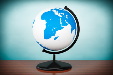 Poster - Old Style Photo. World desktop globe
