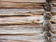 Wooden wall of old house in Sweden