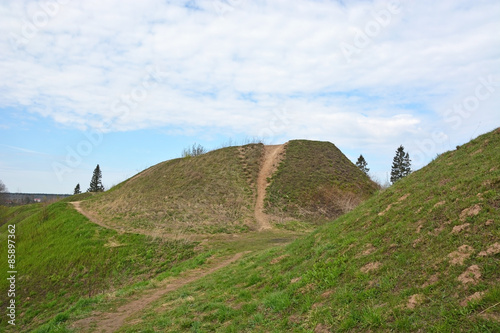 Fotografie, Obraz Burial mound- the place, as a legend says, where is the Prophetic Oleg funeral